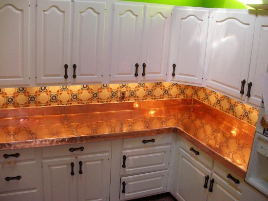 Unusual AZ Best Roofing self-sustainable kitchen copper countertop Bedford NY